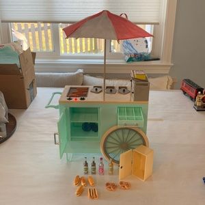 American girl doll hot dog stand